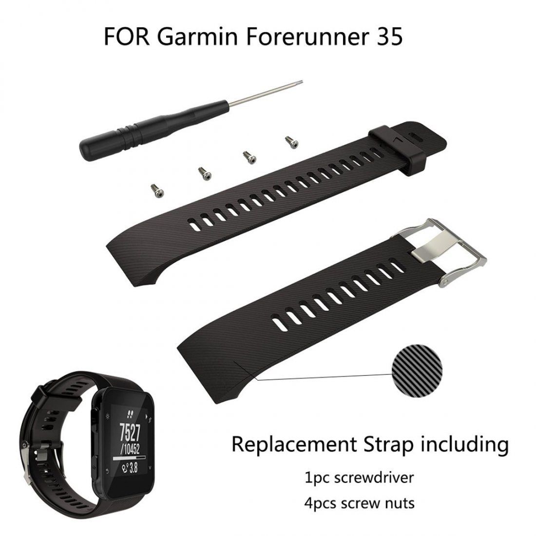 YEFOD Garmin Forerunner 35 Bracelet Silicone Remplacement